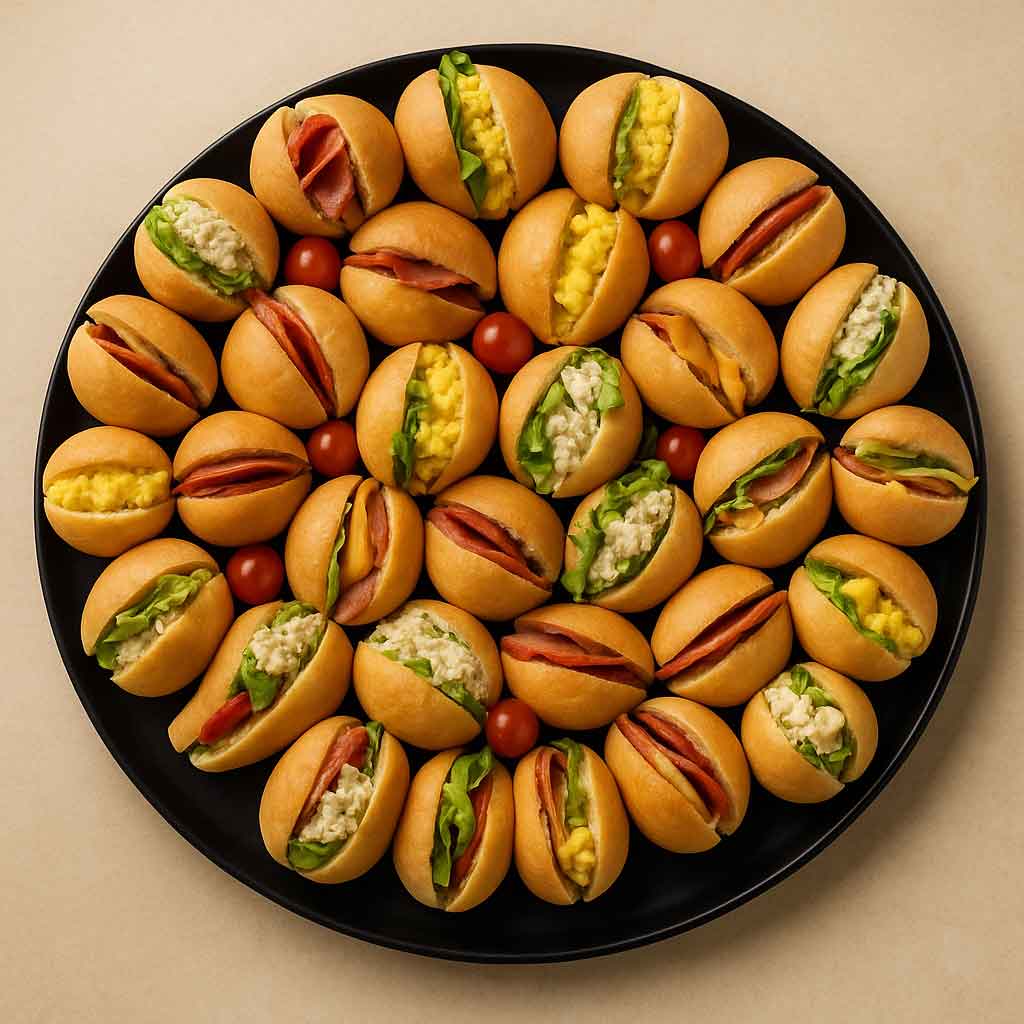 Platter 17 – Cocktail Rolls - Bakery platter