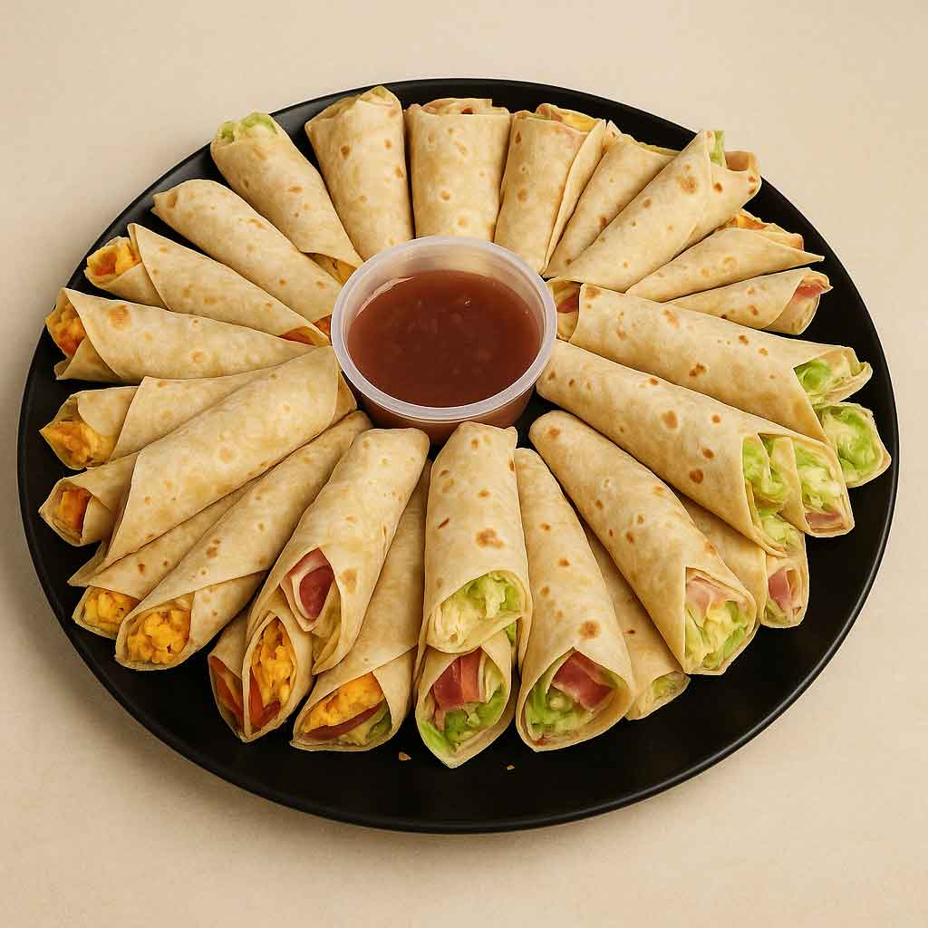 Platter 18 – Wraps with Dip Sauce - Wraps platter